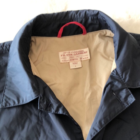 Filson Dark Blue Lightweight Shirt Jacket - Picture 2 of 13